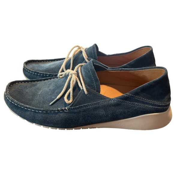 Oluka Kaa Driver Blue Suede Leather Mens‎ Slip-On Shoes 11 Casual Comfort - Picture 4 of 7